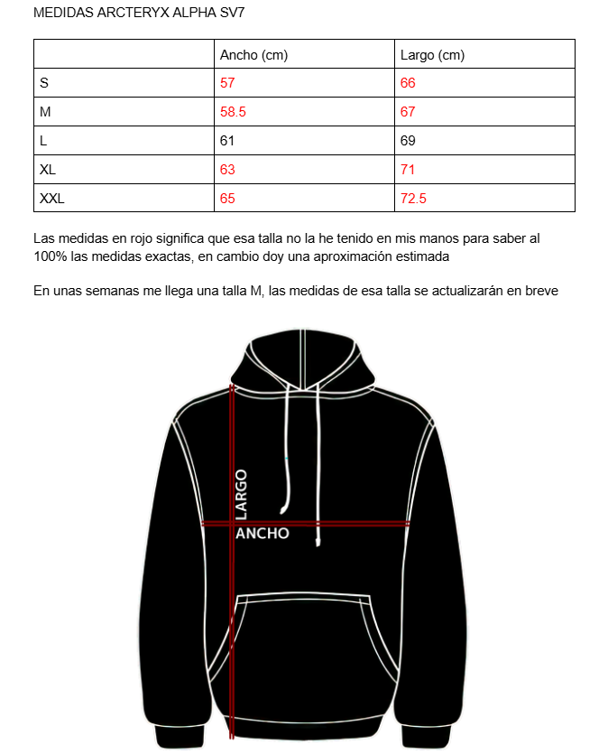 Chaqueta Arcteryx alpha sv7